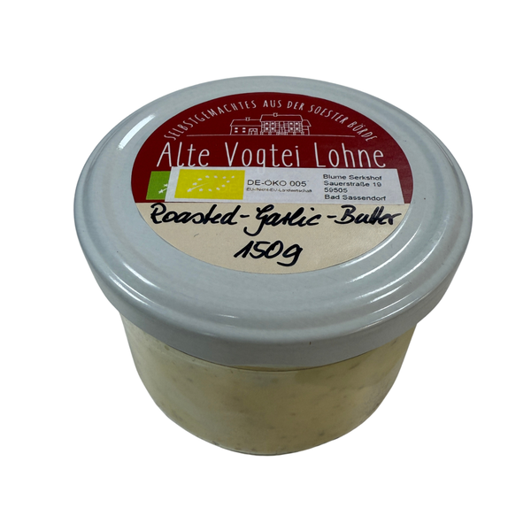 Produktfoto zu Roasted Garlic_ Knoblauch Butter Naturlandhof Blume