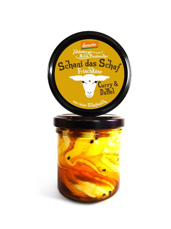 Produktfoto zu Schani das Schaf Frischkäse Curry
