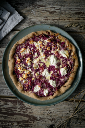 Rotkohl-Quiche