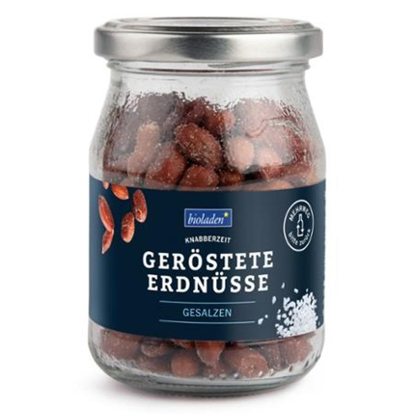 Produktfoto zu Geröstete Erdnüsse gesalzen Mehrwegglas