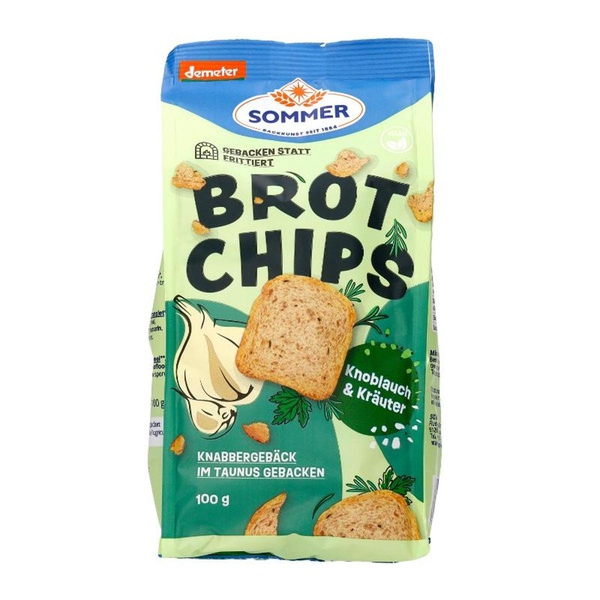 Produktfoto zu Brot Chips mit Knobi und Kräutern