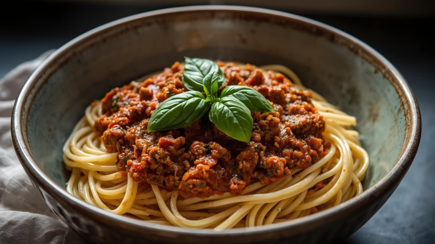 Rezeptbild für Spaghetti Bolognese mit veganem Hack