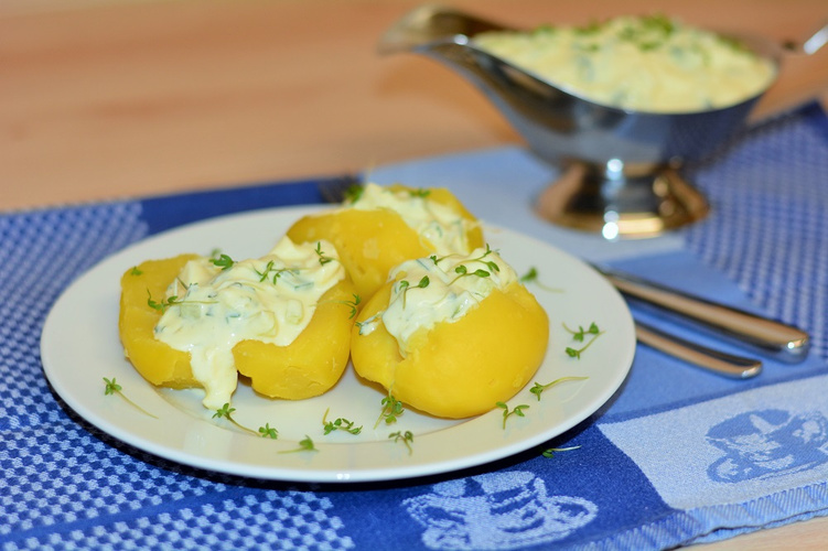 Rezeptbild für Kresse-Gurken-Dip