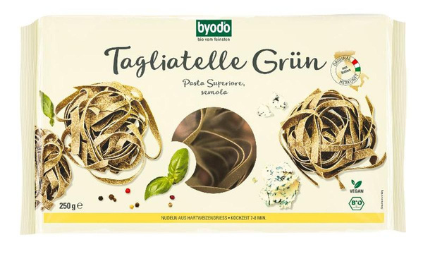 Produktfoto zu Tagliatelle Nester semola grün, 12x250g