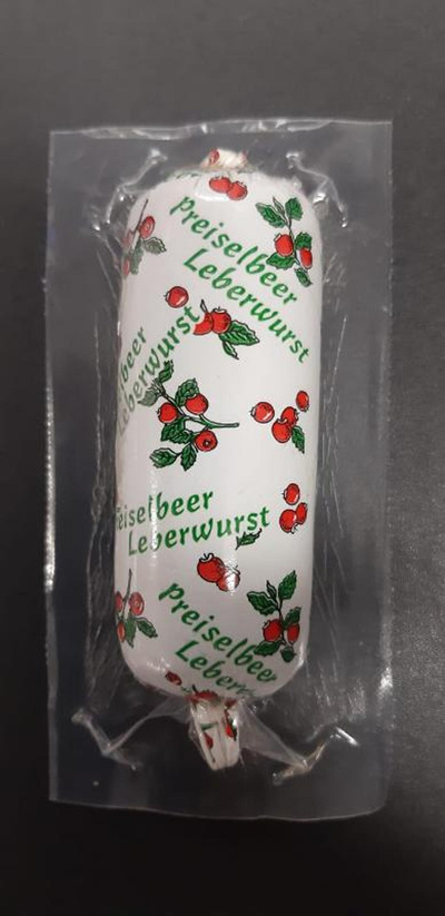 Produktfoto zu Wildleberwurst m.Steinpilzen und Preiselbeeren