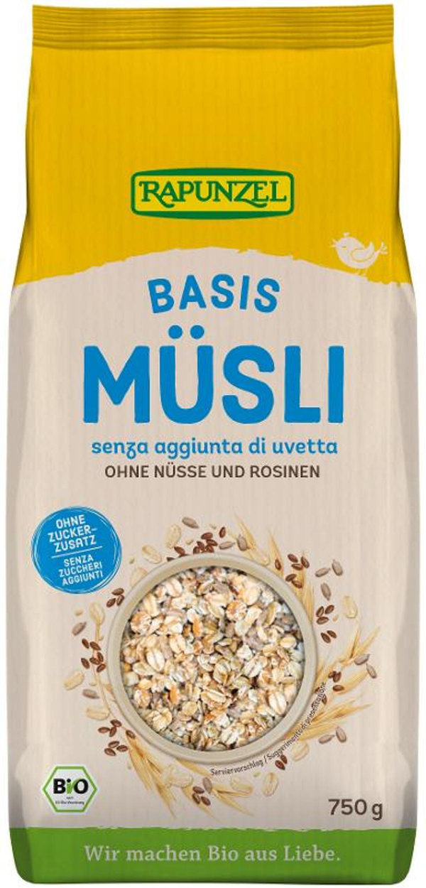 Produktfoto zu Basis Müsli Rapunzel 750g statt 3,49€