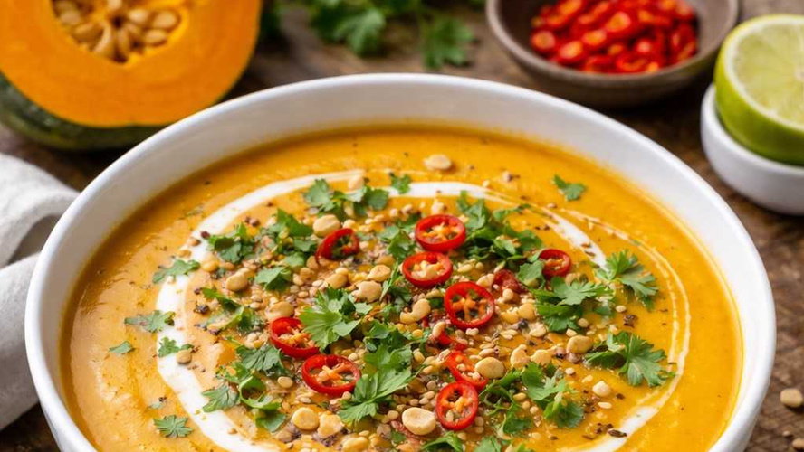 Rezeptbild für Kürbissuppe asiatisch