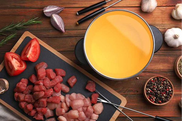 Produktfoto zu Fondue Fleisch Pute u. Hähnchen, ca.900g
