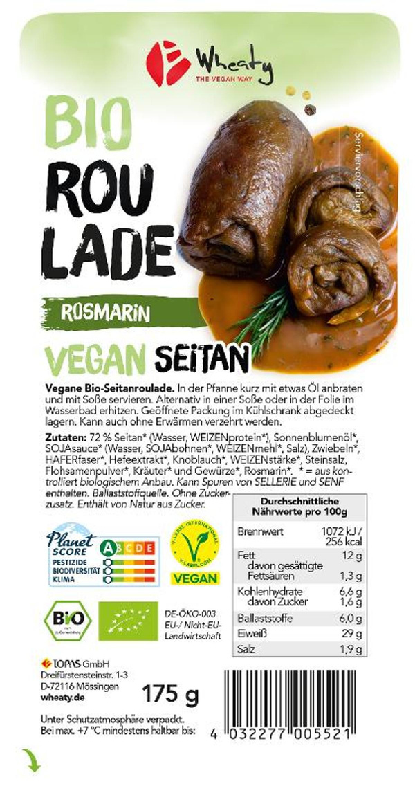 Produktfoto zu Wheaty Rosmarin Roulade
