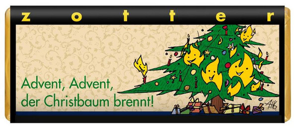 Produktfoto zu Zotter Advent, Advent, der Christbaum brennt