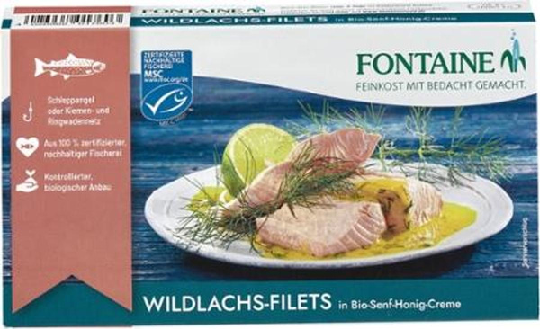 Produktfoto zu Wildlachsfilet Senf Honig