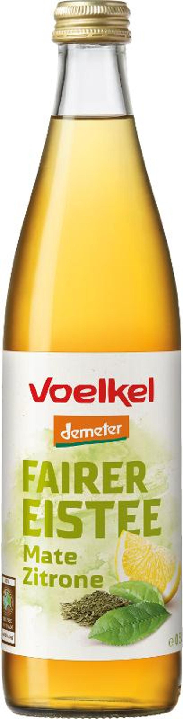 Produktfoto zu Fairer Eistee mit Mate Zitrone