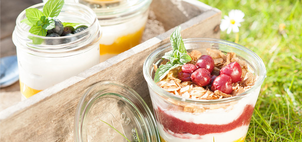 Quarkcreme mit Früchten