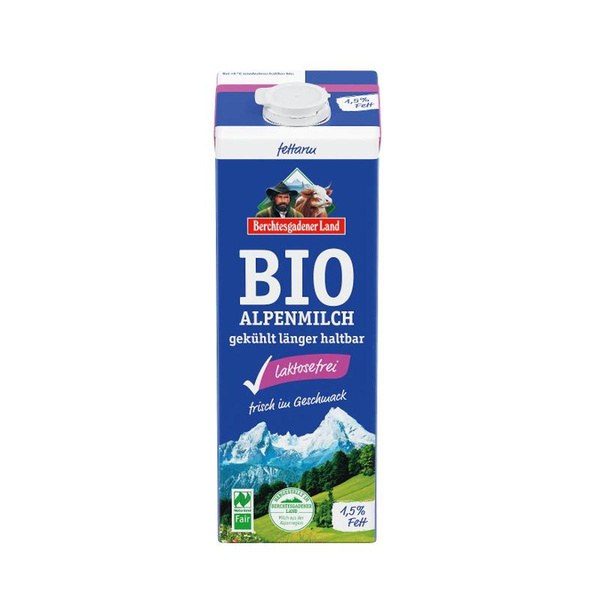 Produktfoto zu Alpenmilch 1,5% laktosefrei 10x1l