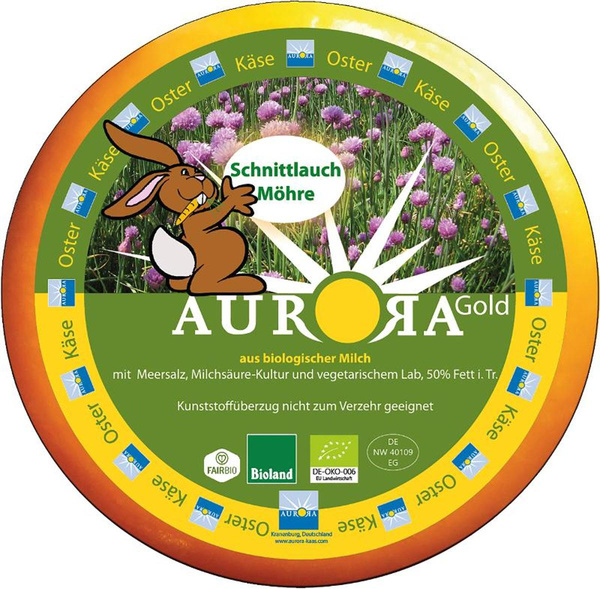 Produktfoto zu Aurora Gold Osterkäse Möhre_Schnittlauch 50% Fett