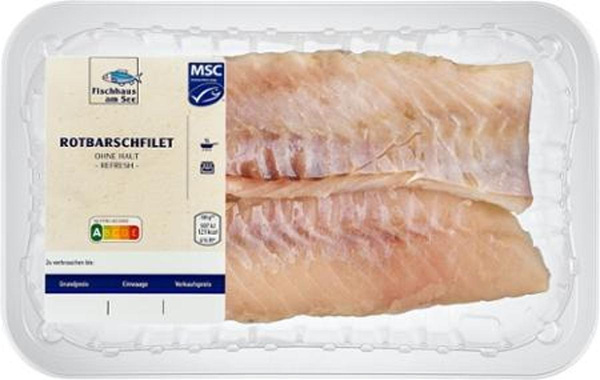 Produktfoto zu Rotbarschfilet ohne Haut MSC  MHD 04.04._09.04.