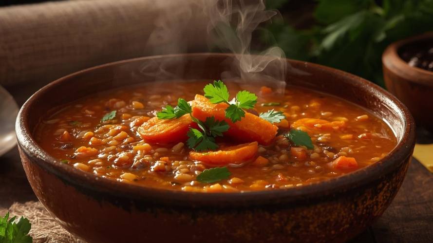 Rezeptbild für Rote-Linsen-Suppe mit Karotten 