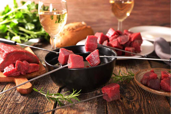 Produktfoto zu Fondue Fleisch Rind_Schwein_Pute, ca. 900g