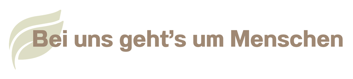 KI generiert: Das Bild zeigt das Logo einer Ökokiste mit dem Text: "Bei uns geht's um Menschen".