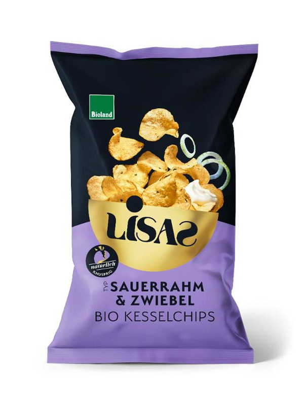 Produktfoto zu Lisas Kesselchips Sauerrahm & Frühlingszwiebeln