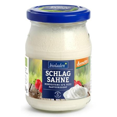 Produktfoto zu Demeter Schlagsahne 32%, 250g Glas  bioladen