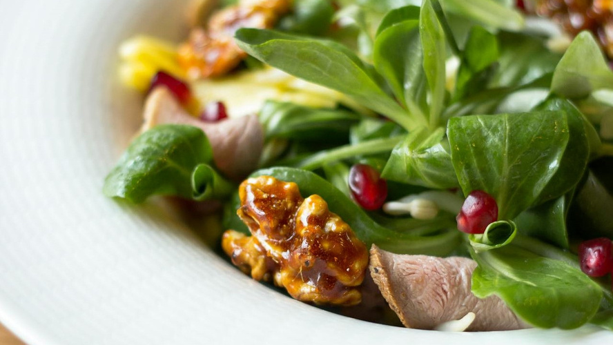 Rezeptbild für Feldsalat mit Walnüssen