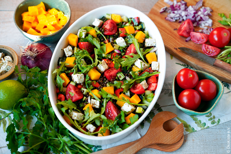 Sommerlicher Linsensalat