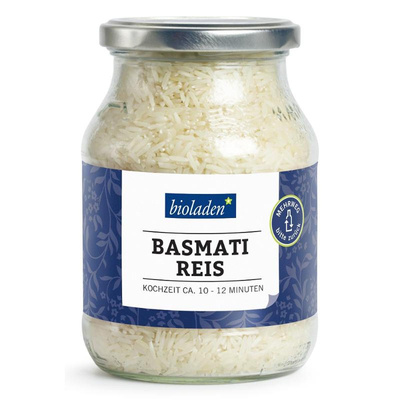 Produktfoto zu Basmati Reis im Pfandglas