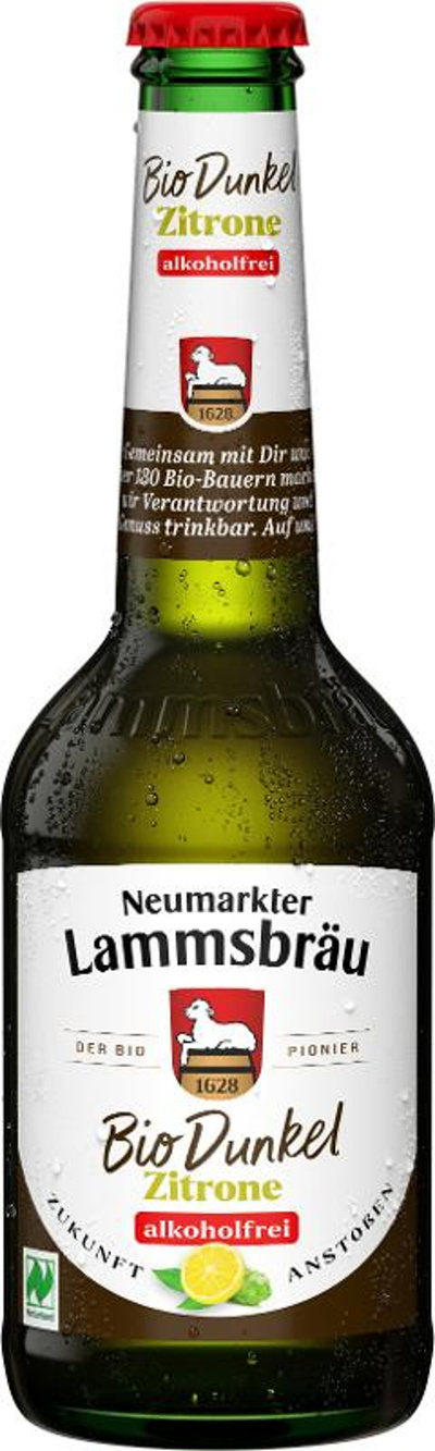 Produktfoto zu Lammsbräu Dunkel Pure Zitrone alkoholfrei