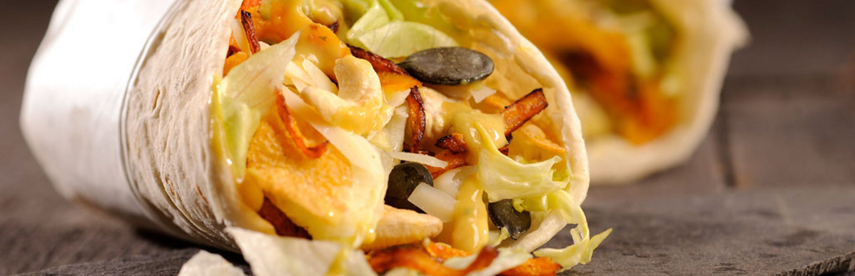 Rezeptbild für Kürbis Wraps