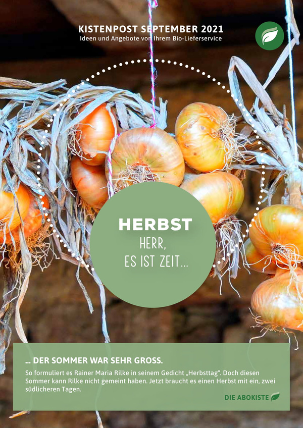 Kistenpost mit Zwiebeln