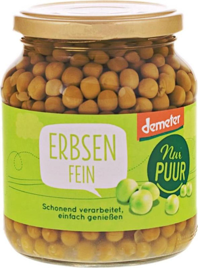 Produktfoto zu Erbsen 350g im Glas