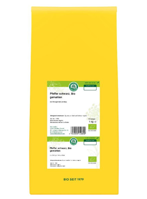 Produktfoto zu Pfeffer schwarz gemahlen 1kg
