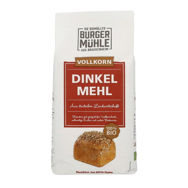 Produktfoto zu Dinkelvollkornmehl Burgermühle