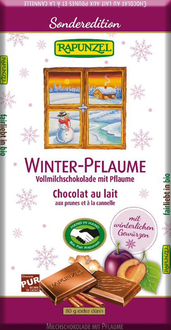 Produktfoto zu Vollmilch Schokolade Winter-Pflaume statt 2,79€