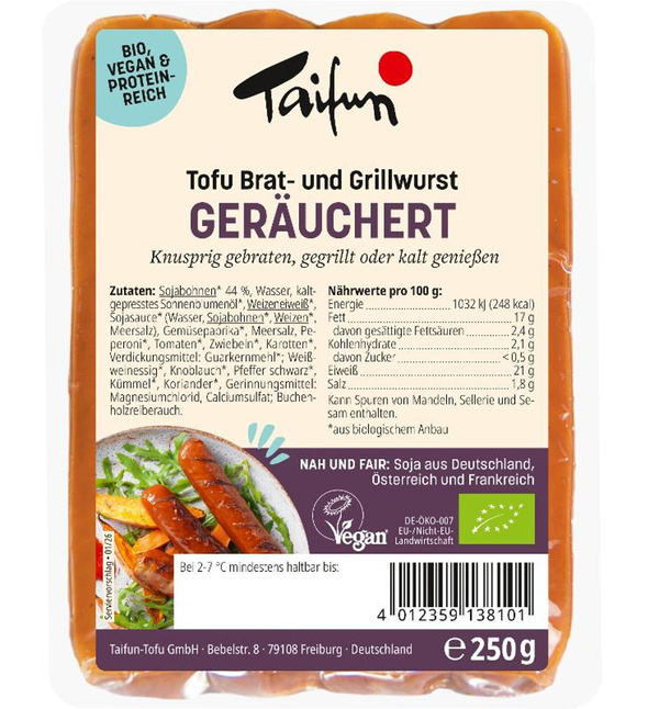 Produktfoto zu Tofu Brat- und Grillwurst geräuchert statt 4,19€