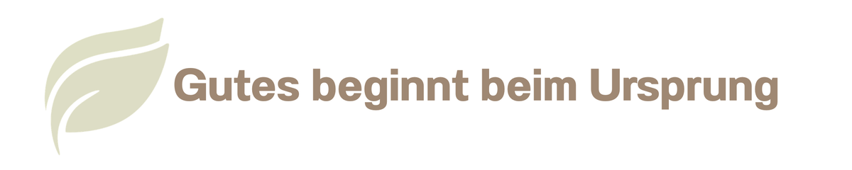 KI generiert: Das Bild zeigt das Logo der Ökokisten mit dem Text "Gutes beginnt beim Ursprung".