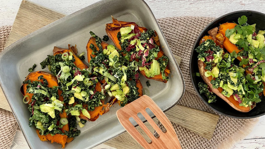 Gefüllte Süßkartoffel