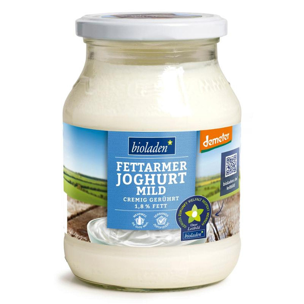 Produktfoto zu Joghurt mild Demeter 1,8% 6x500g Glas