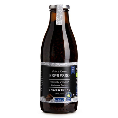 Produktfoto zu Espresso ganze Bohne bioladen Mehrwegflasche