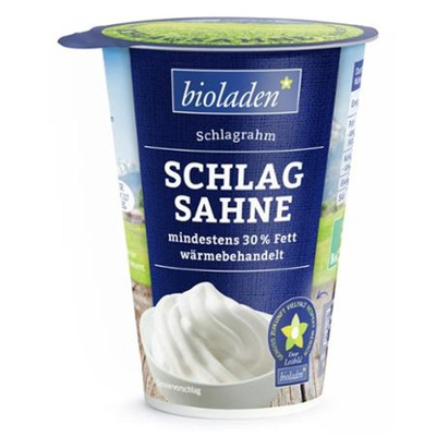 Produktfoto zu Schlagsahne 32% bioladen 200g Becher