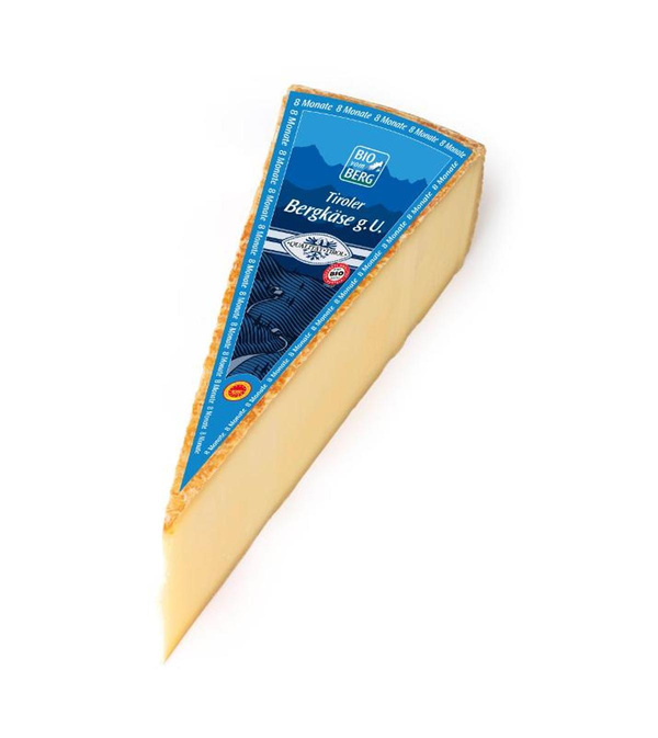 Produktfoto zu Tiroler Bergkäse g.U. 8 Monate gereift 45% Fett, Rohmilchkäse