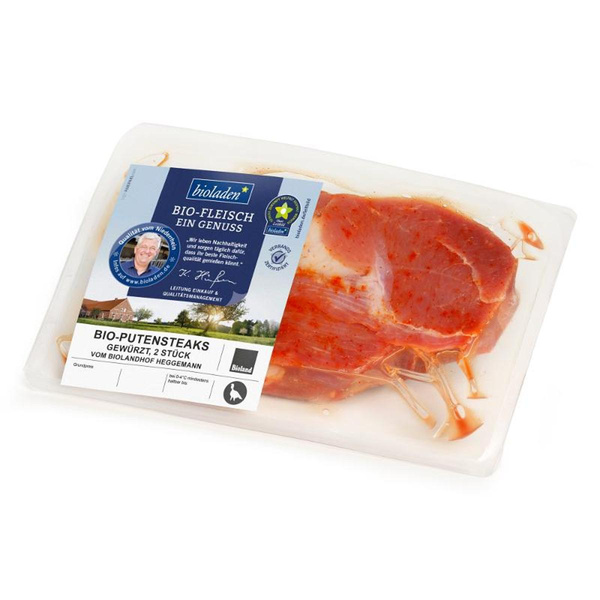 Produktfoto zu Putensteaks gewürzt, 2 Stück ca. 320g