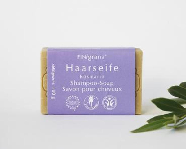 Produktfoto zu Aleppo Haarseife mit Rosmarin 100g
