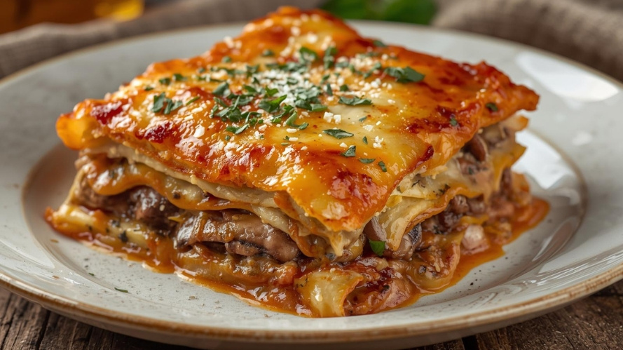 Rezeptbild für Wirsing-Lasagne mit Pilzen
