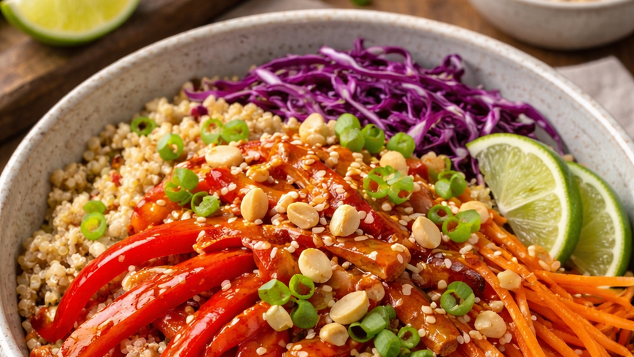 Rezeptbild für Quinoa Asia-Style (vegan)