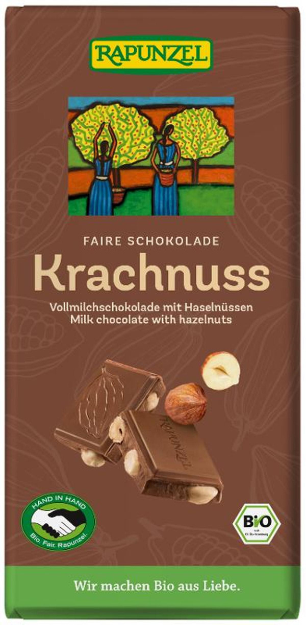 Produktfoto zu Krachnuss Vollmilch Schokolade fair