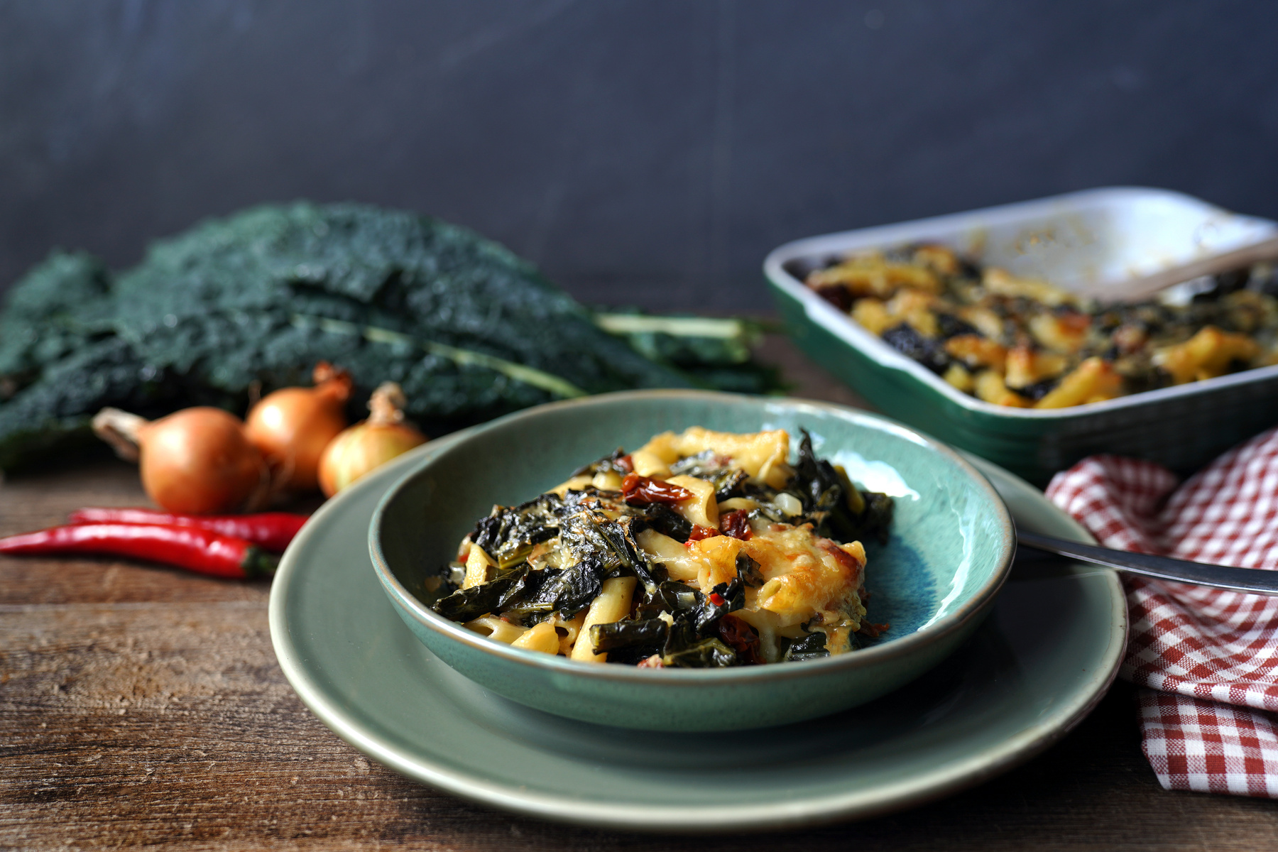 Rezeptbild für Schwarzkohl Nudelauflauf