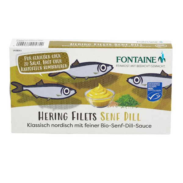 Produktfoto zu Heringfilets in Senf Dill Creme