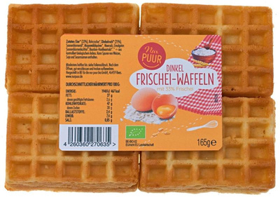 Produktfoto zu Dinkel Frischeiwaffeln NurPuur